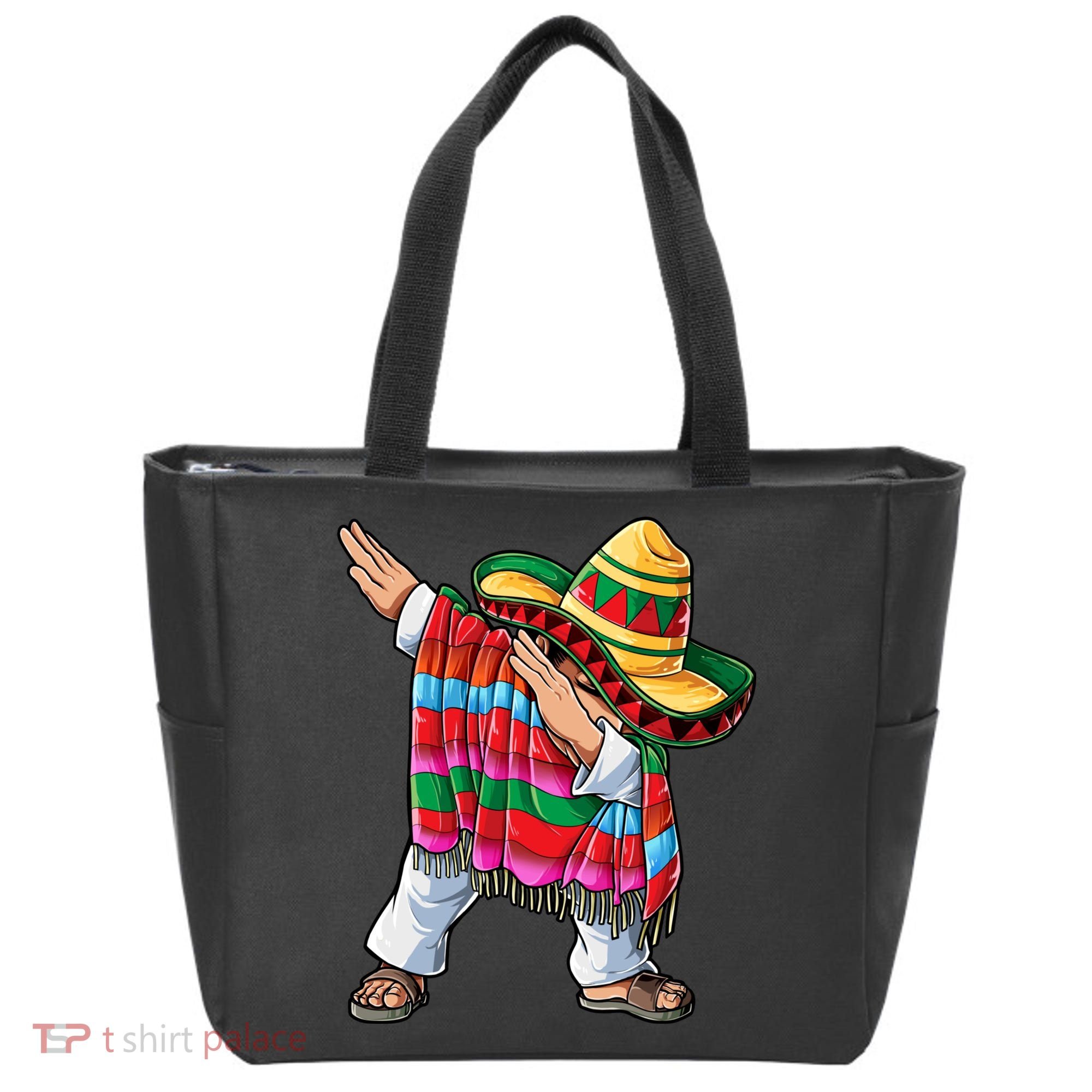 Dabbing Mexican Poncho Cinco De Mayo Boys Men Sombrero Dab Tote Bag