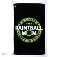 Don't Make Paintball Mom Count To Three Shooting Great Gift Golf Towel thumb 0