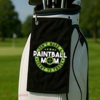 Don't Make Paintball Mom Count To Three Shooting Great Gift Golf Towel thumb 2