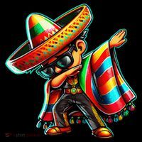 Dabbing Mexican Poncho Cinco De Mayo Backpack thumb 2