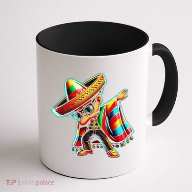 Dabbing Mexican Poncho Cinco De Mayo Coffee Mug back