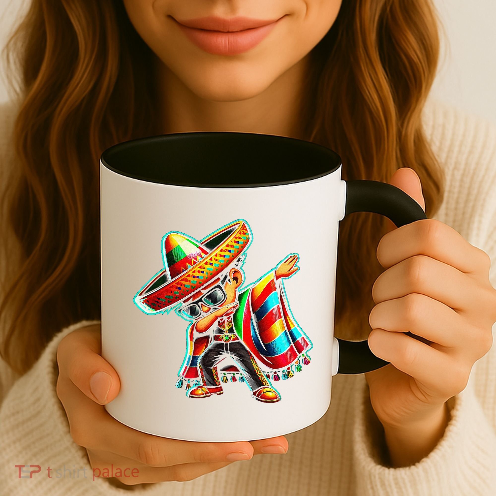 Dabbing Mexican Poncho Cinco De Mayo Coffee Mug