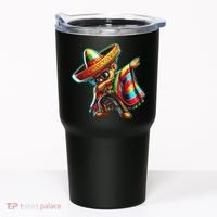 Dabbing Mexican Poncho Cinco De Mayo Tumbler thumb 0