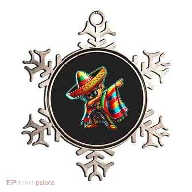 Dabbing Mexican Poncho Cinco De Mayo Ornament