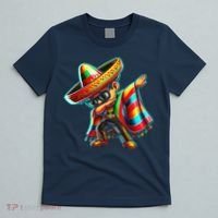 Dabbing Mexican Poncho Cinco De Mayo T-Shirt thumb 5