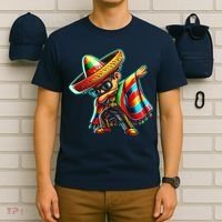 Dabbing Mexican Poncho Cinco De Mayo T-Shirt thumb 6