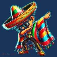 Dabbing Mexican Poncho Cinco De Mayo Women's Tank Top thumb 5