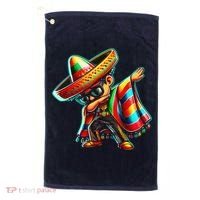 Dabbing Mexican Poncho Cinco De Mayo Golf Towel thumb 0