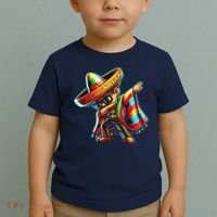 Dabbing Mexican Poncho Cinco De Mayo Toddler T-Shirt thumb 2