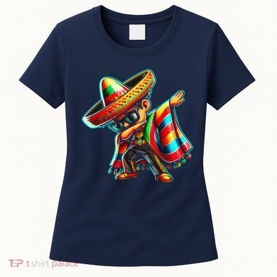 Dabbing Mexican Poncho Cinco De Mayo Women's T-Shirt