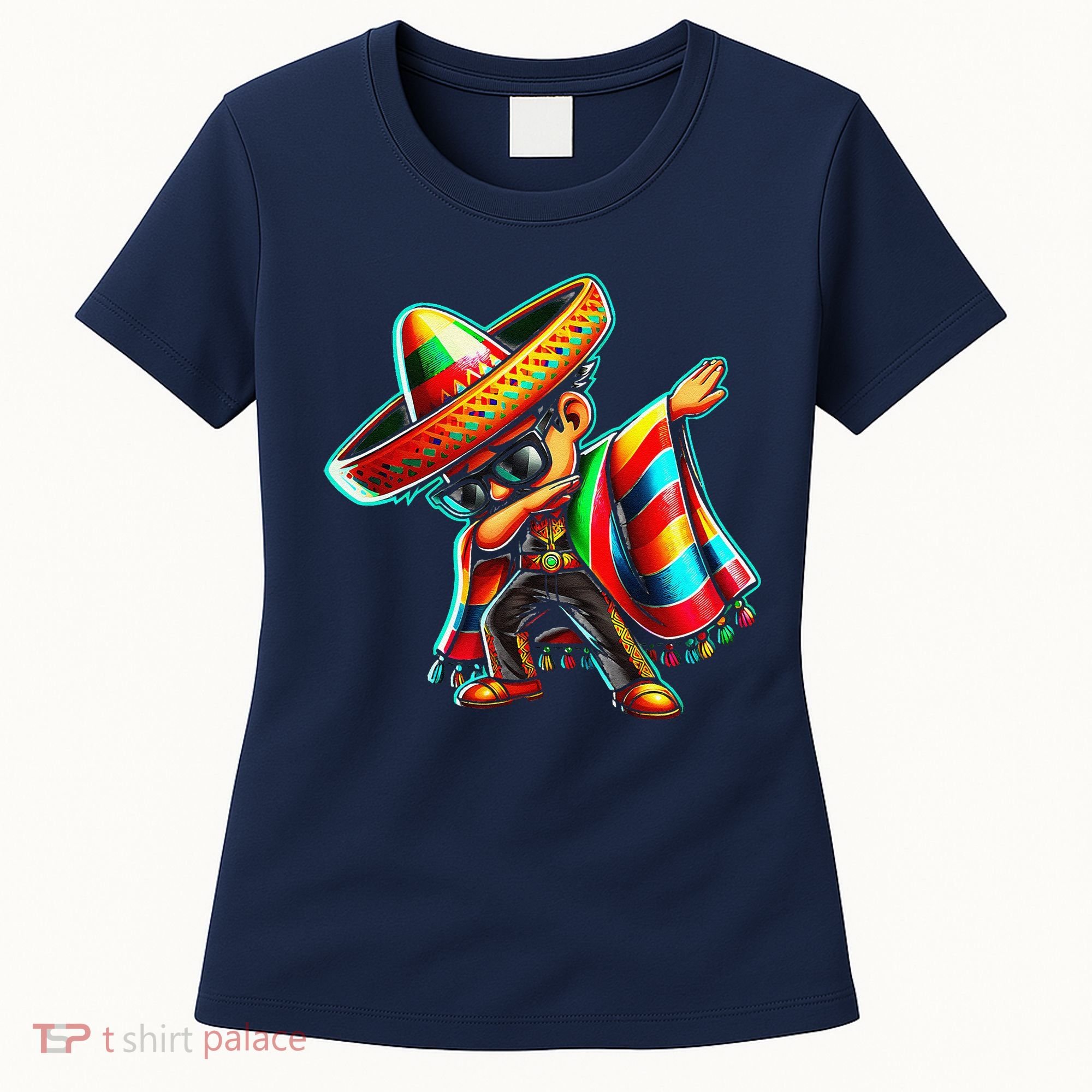 Dabbing Mexican Poncho Cinco De Mayo Women's T-Shirt