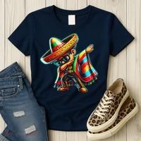 Dabbing Mexican Poncho Cinco De Mayo Women's T-Shirt thumb 3