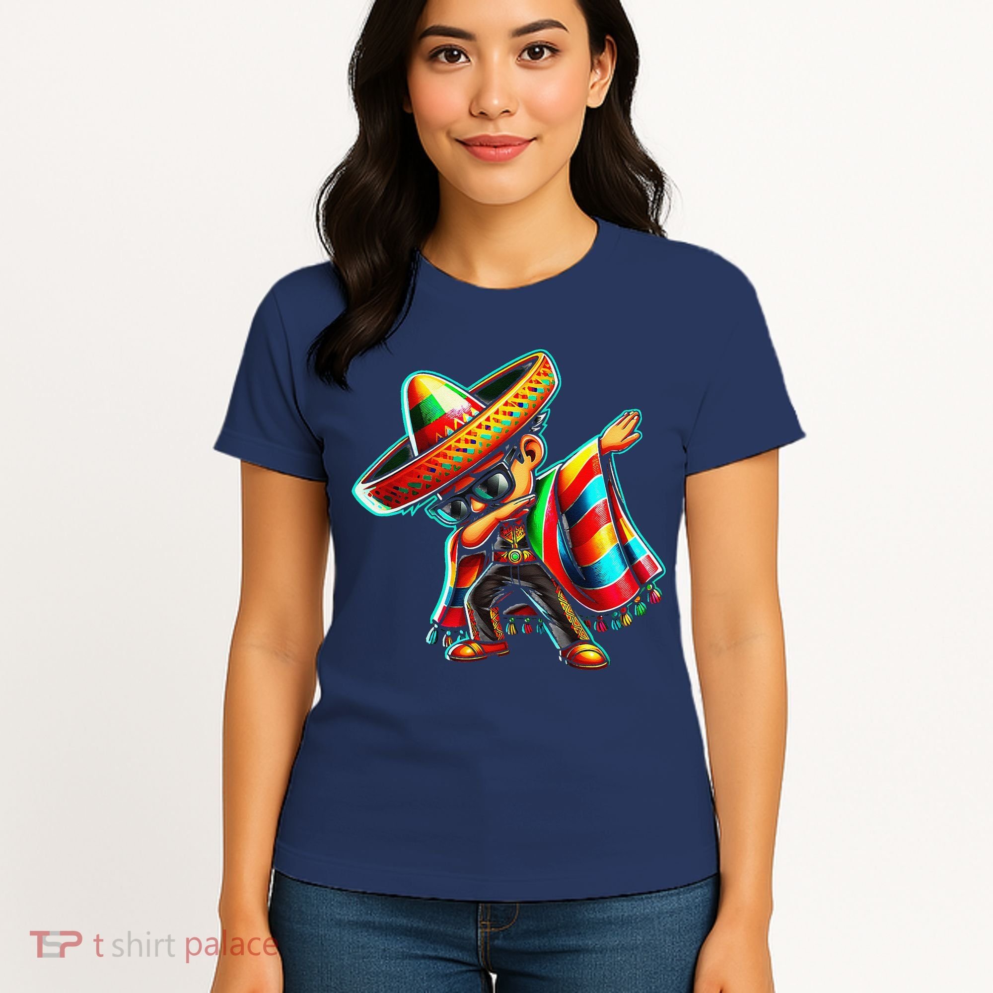 Dabbing Mexican Poncho Cinco De Mayo Women's T-Shirt