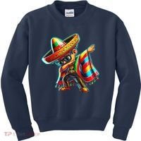 Dabbing Mexican Poncho Cinco De Mayo Kids Sweatshirt thumb 0