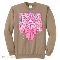 Dog Mom Preppy Dog Mama Flower Coquette Bow Mothers Day Sweatshirt thumb 0
