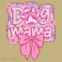 Dog Mom Preppy Dog Mama Flower Coquette Bow Mothers Day T-Shirt thumb 7
