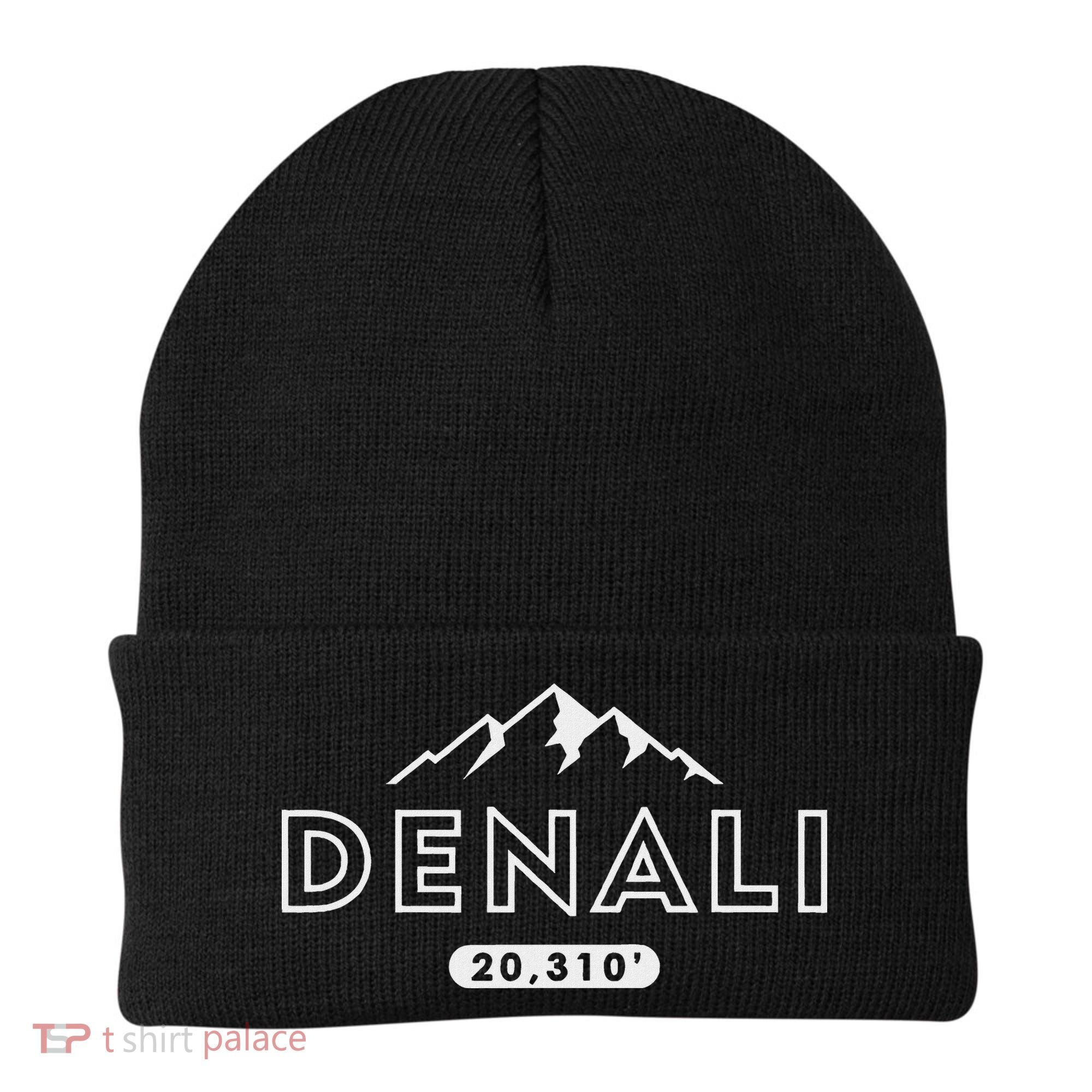 Denali Mountain Peak Elevation Alaska National Park Beanie