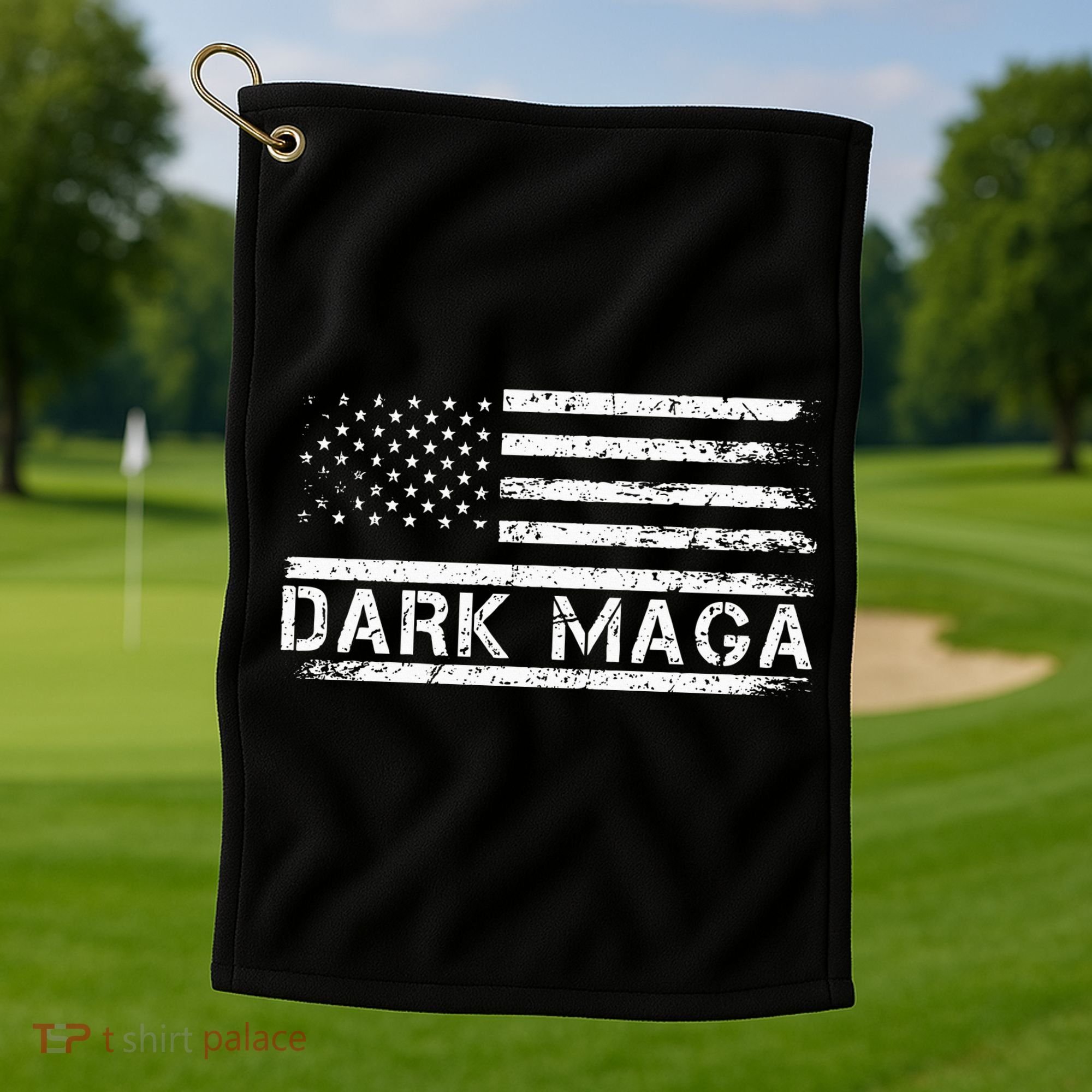 Dark Maga Patriotic Trump Republicans Conservatives Apparel Golf Towel