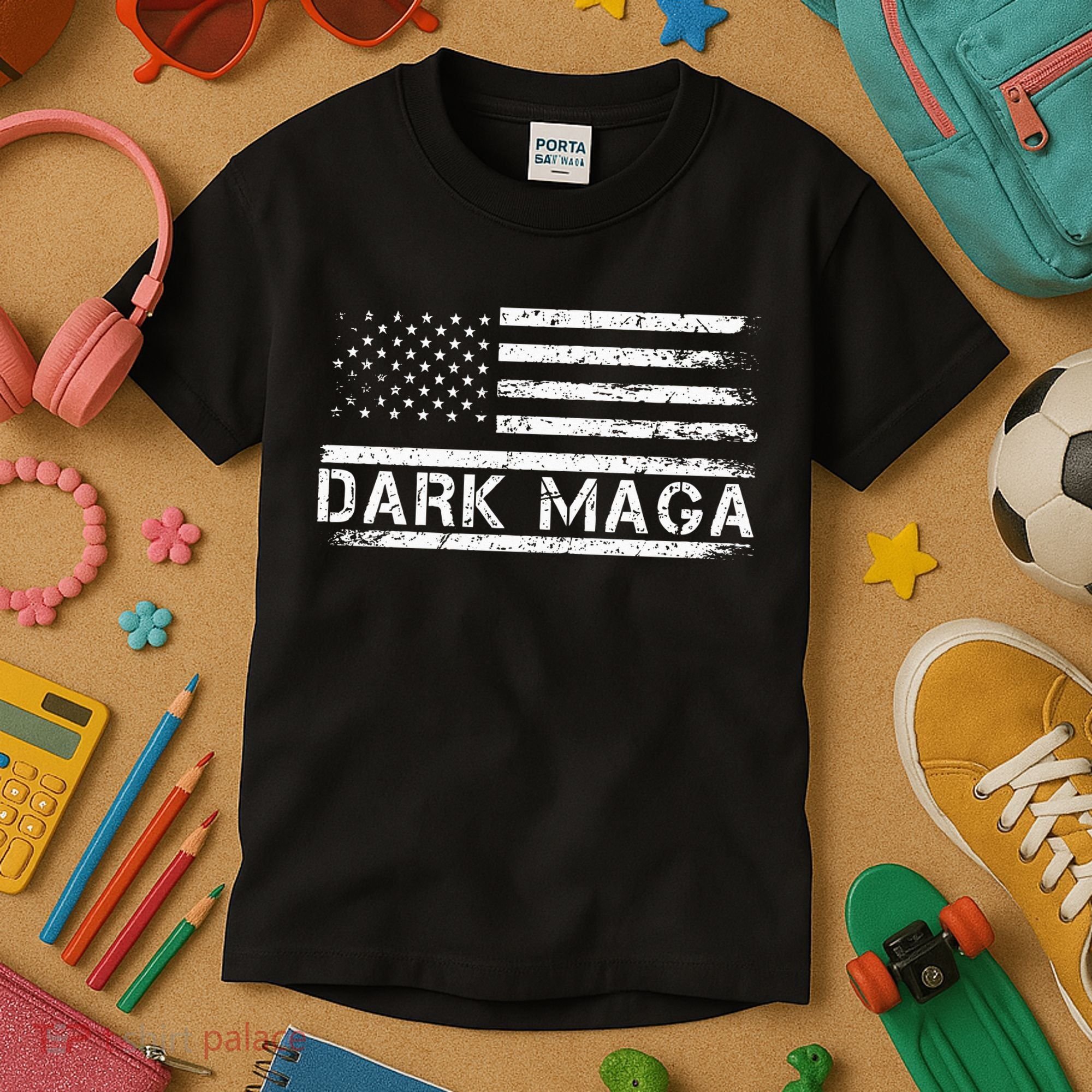 Dark Maga Patriotic Trump Republicans Conservatives Apparel Kids T-Shirt