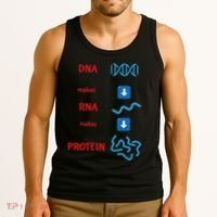 Dna Makes Rna Makes Protein Molecular Cell Biology Tank Top thumb 3