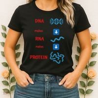 Dna Makes Rna Makes Protein Molecular Cell Biology Women's T-Shirt thumb 2