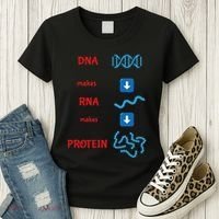 Dna Makes Rna Makes Protein Molecular Cell Biology Women's T-Shirt thumb 3