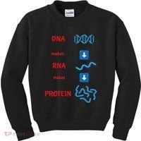 Dna Makes Rna Makes Protein Molecular Cell Biology Kids Sweatshirt thumb 0