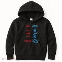 Dna Makes Rna Makes Protein Molecular Cell Biology Kids Hoodie thumb 0