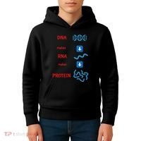 Dna Makes Rna Makes Protein Molecular Cell Biology Kids Hoodie thumb 4