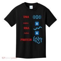 Dna Makes Rna Makes Protein Molecular Cell Biology Kids T-Shirt thumb 0