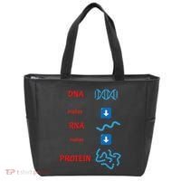 Dna Makes Rna Makes Protein Molecular Cell Biology Tote Bag thumb 0