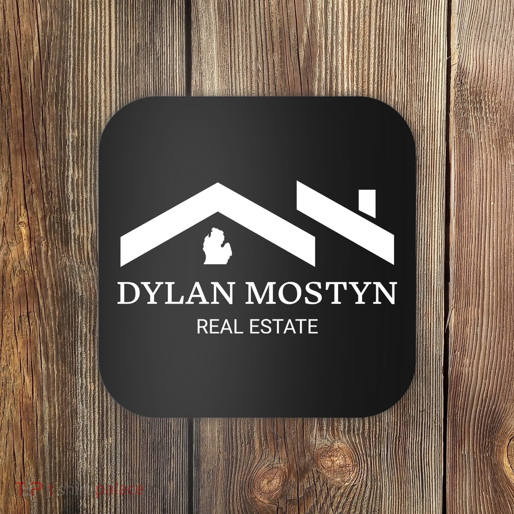 Dylan Mostyn Real Estate Black & White Logo Coaster