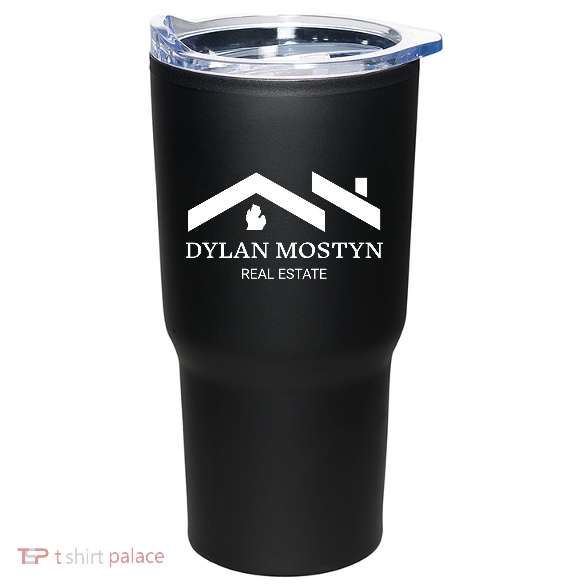 Dylan Mostyn Real Estate Black & White Logo Tumbler