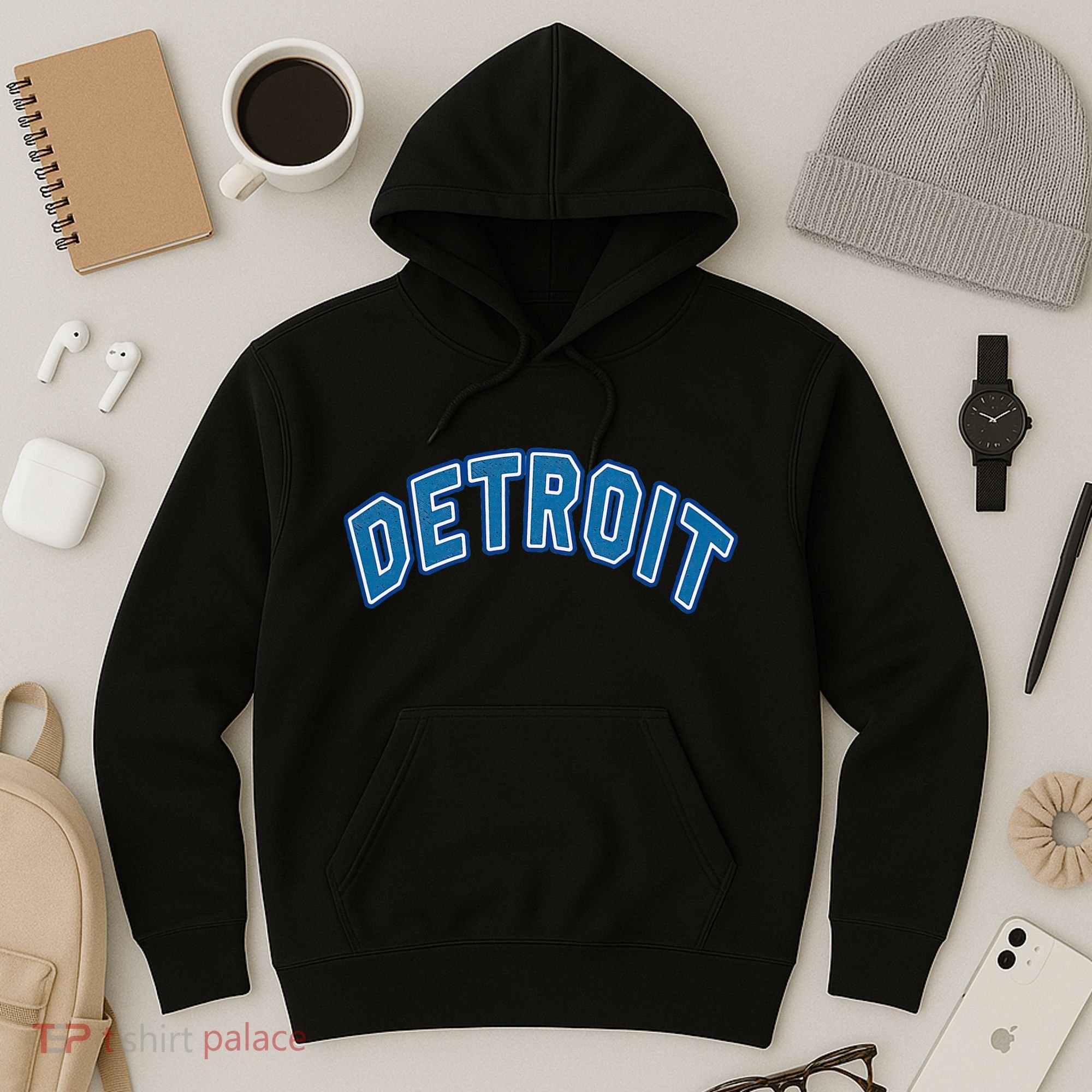 Detroit Michigan Retro Hoodie