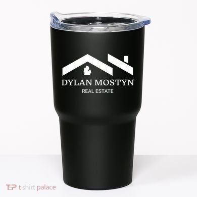 Dylan Mostyn Real Estate Black & White Logo Tumbler