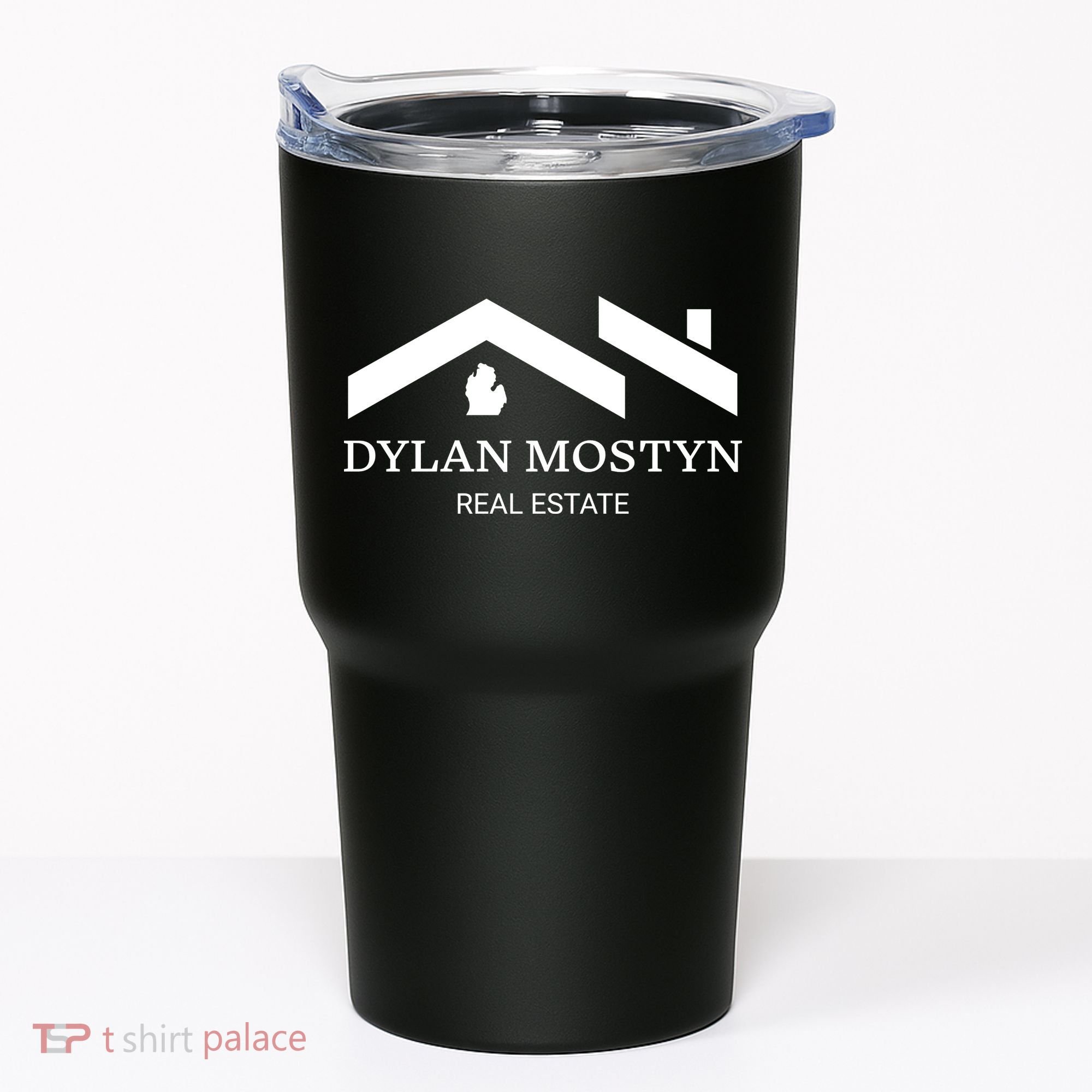 Dylan Mostyn Real Estate Black & White Logo Tumbler