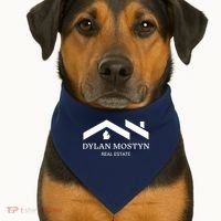 Dylan Mostyn Real Estate Black & White Logo USA-Made Doggie Bandana thumb 2