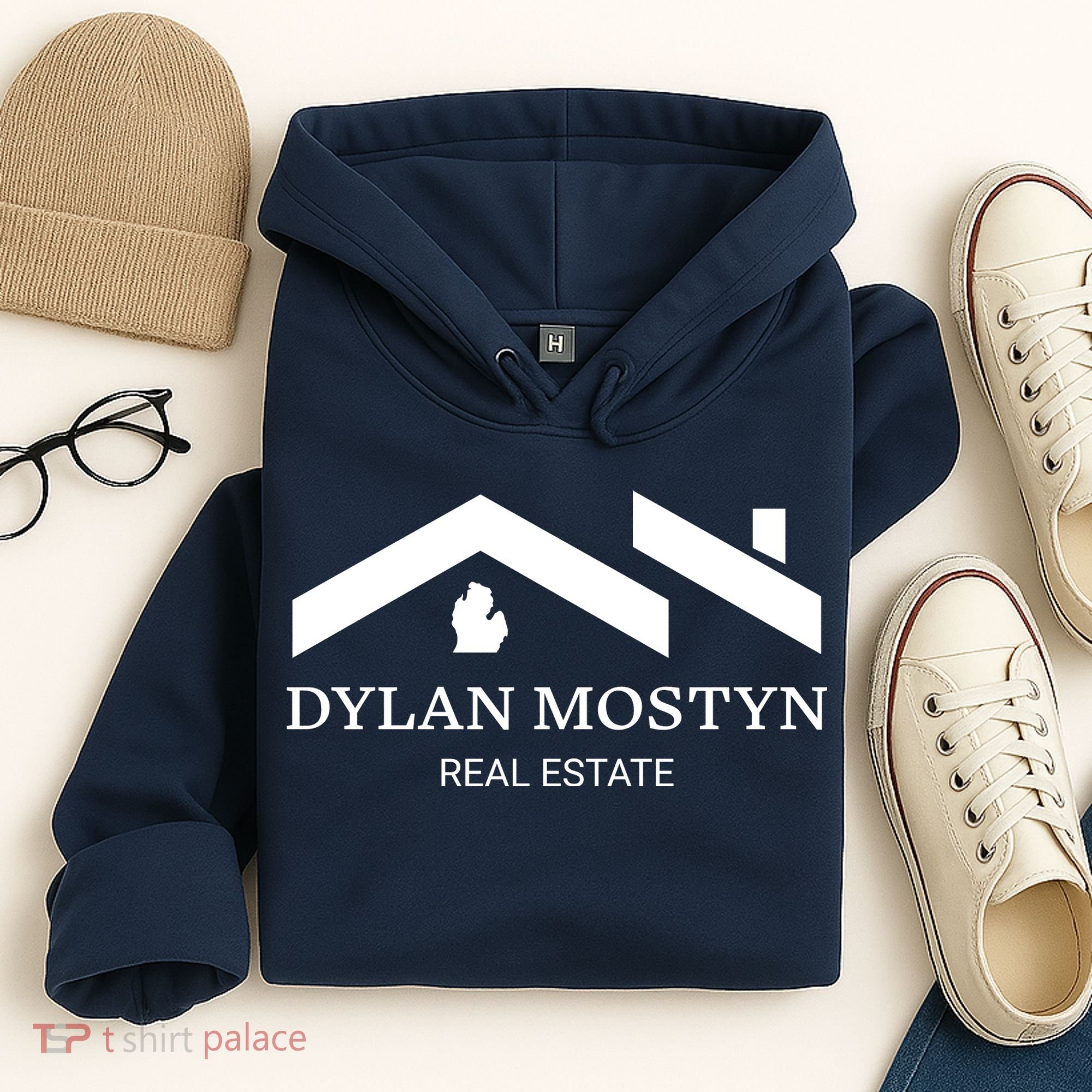 Dylan Mostyn Real Estate Black & White Logo Hoodie