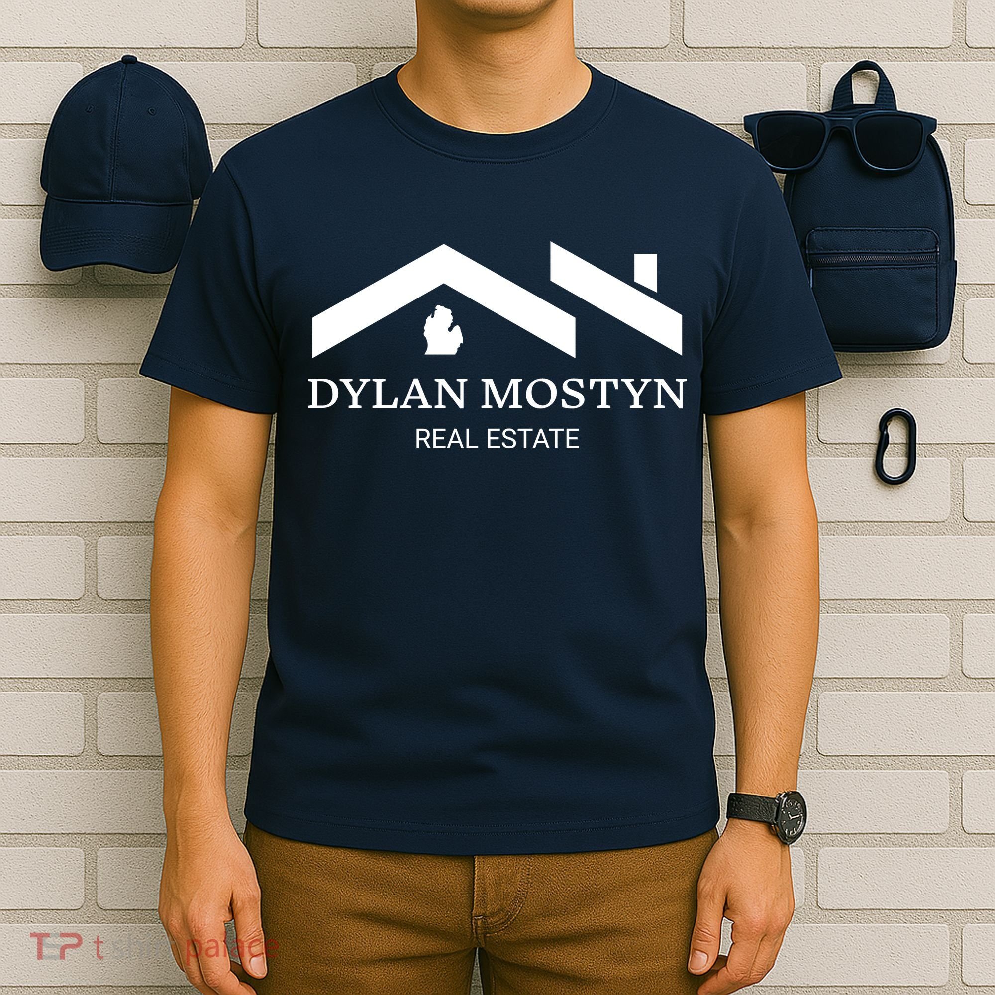 Dylan Mostyn Real Estate Black & White Logo T-Shirt
