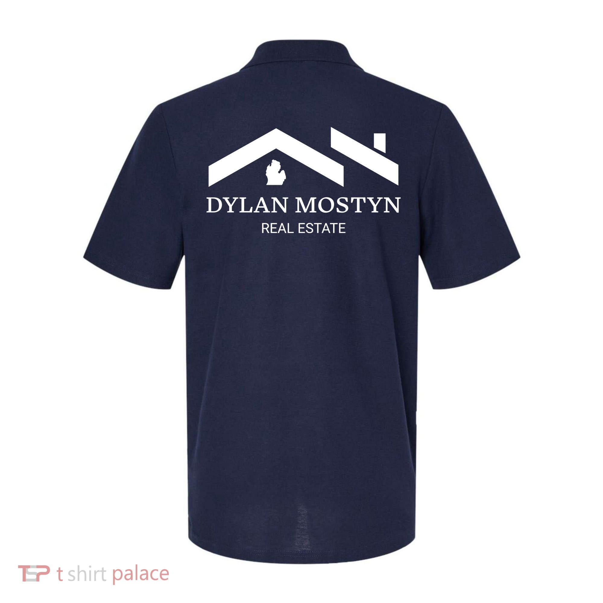 Dylan Mostyn Real Estate Black & White Logo Polo