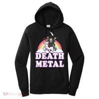 Death Metal Rock Music Rainbow Grim Reaper Riding Unicorn Women's Hoodie thumb 0