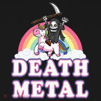 Death Metal Rock Music Rainbow Grim Reaper Riding Unicorn Women's Tank Top thumb 5