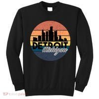 Detroit Michigan Retro Skyline Sweatshirt thumb 0