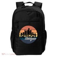 Detroit Michigan Retro Skyline Backpack thumb 0