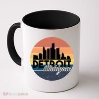 Detroit Michigan Retro Skyline Coffee Mug thumb 0