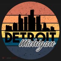 Detroit Michigan Retro Skyline Women's Tank Top thumb 5