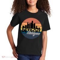 Detroit Michigan Retro Skyline Kids T-Shirt thumb 2