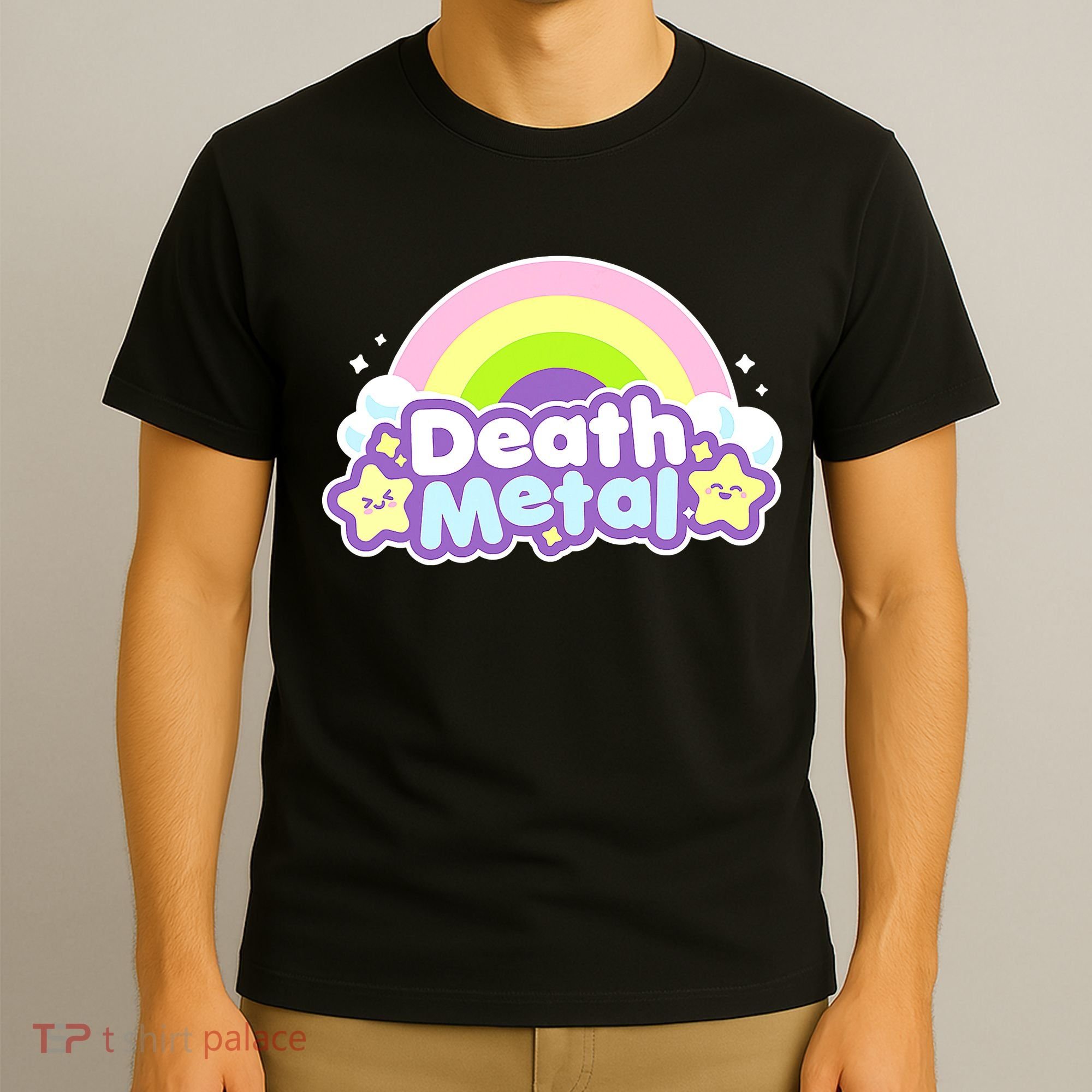 Death Metal Rainbow Halloween Unicorn Rock Concert T-Shirt