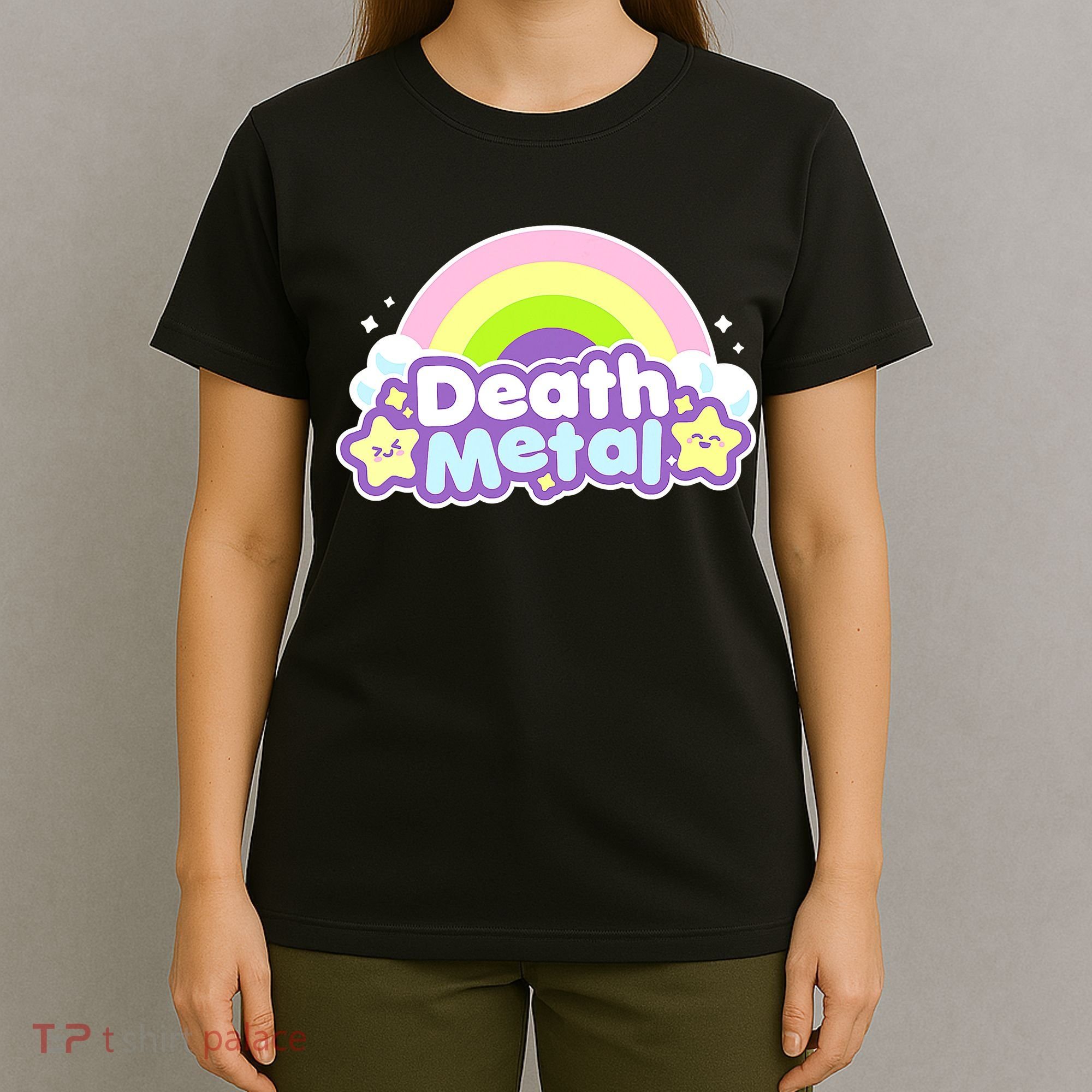 Death Metal Rainbow Halloween Unicorn Rock Concert T-Shirt