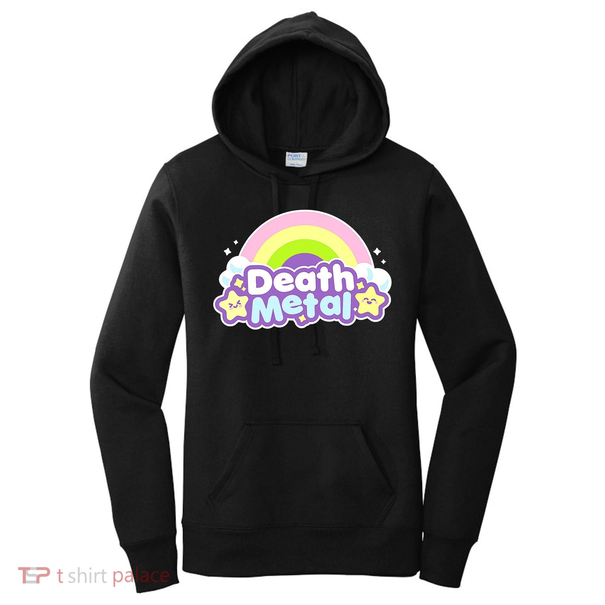 Death Metal Rainbow Halloween Unicorn Rock Concert Women's Hoodie